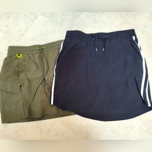 Talbot's Athleisure Sport 2 Skorts Black New Tag & Bonus Skort Olive Sz Med 8-10